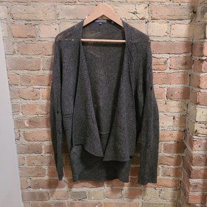 VINCE S “Drop Stitch” Open Cocoon Cardigan Fawn Brown